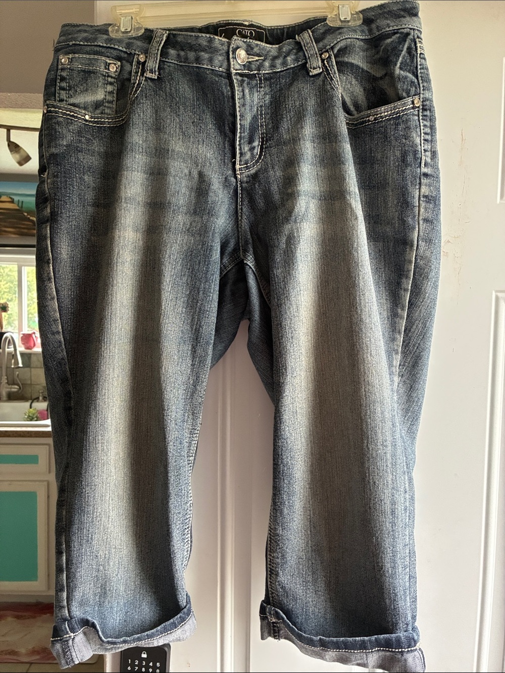 Cato Faded Blue Capris